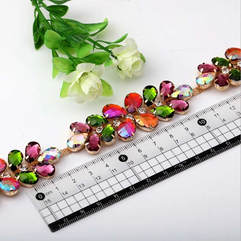 Оригинальная цепочка в виде Когтя с креативным цветком и стразами для украшения