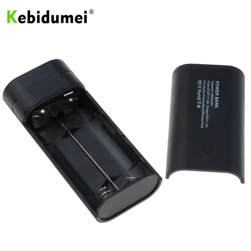 Kebidumei чехол для зарядного устройства аккумулятора 2X 18650 USB внешний аккумулятор