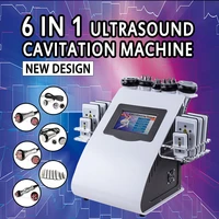 new design 6 in 1 ultrasonic cavitation vacuum lipo laser slimming machine for spa ce fast shipping
