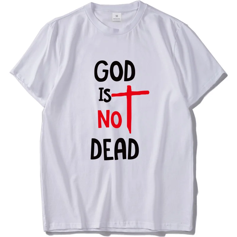 Футболка мужская с надписью God Is No Dead 100% хлопок|Мужские футболки| |