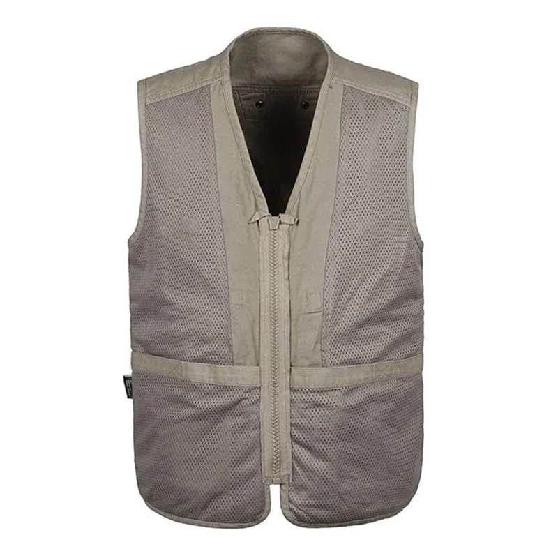 Жилетка мужская сетчатая повседневная хлопковая безрукавка с V-образным вырезом