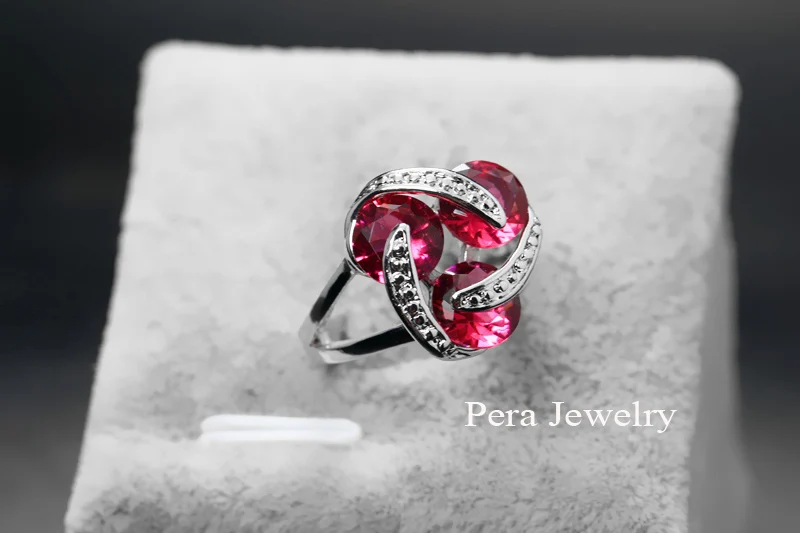 Женские Модные нетрадиционные стильные ювелирные изделия с розово красным