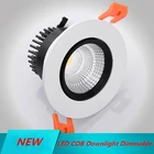 Супер яркий светодиодный утопленный Круглый светодиодный затемнения потолочный светильник 10 Вт 15 Вт Светодиодный прожектор светодиодные украшения потолочный светильник AC110V 220V