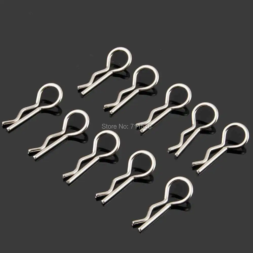 

50 100pcs HSP 02053 M1.2x24mm Steel Body Shell R Clips Pin Spare Parts For 1/10 RC Model Car HSP Redcat HPI Himoto Traxxas