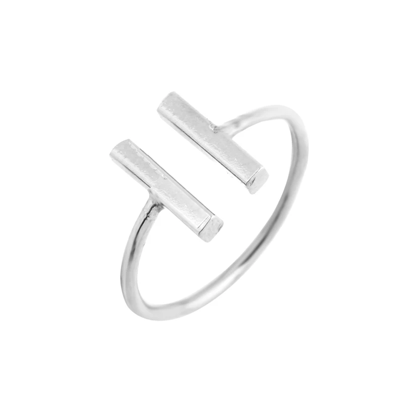 yiustar 2016 New Arrival Rings Unique Double Bar Adjustable Gift for Women R115|adjustable ring|ring adjustablering double |