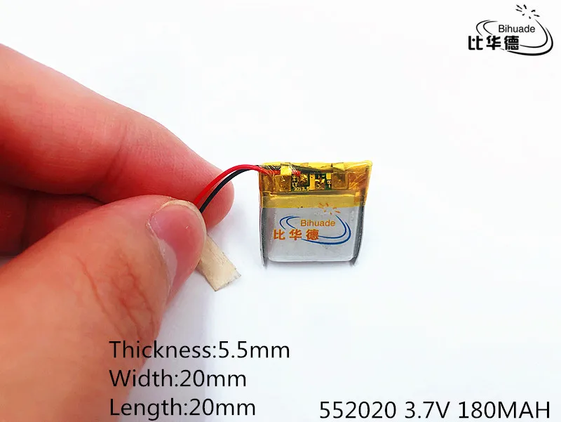 Литий полимерные аккумуляторные батарейки для Mp3 MP4 MP5 GPS 3 7 В 180 мАч 552020|Батареи