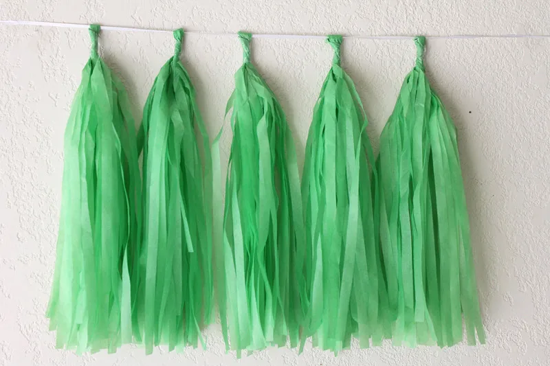 Paper Tassel-4 Партия 5 шт. 14 дюймов гирлянда из папиросной бумаги с кистями Свадебные украшения день рождения детский душ домашние вечерние бумажные изделия - Цвет: Paper Tassel-4