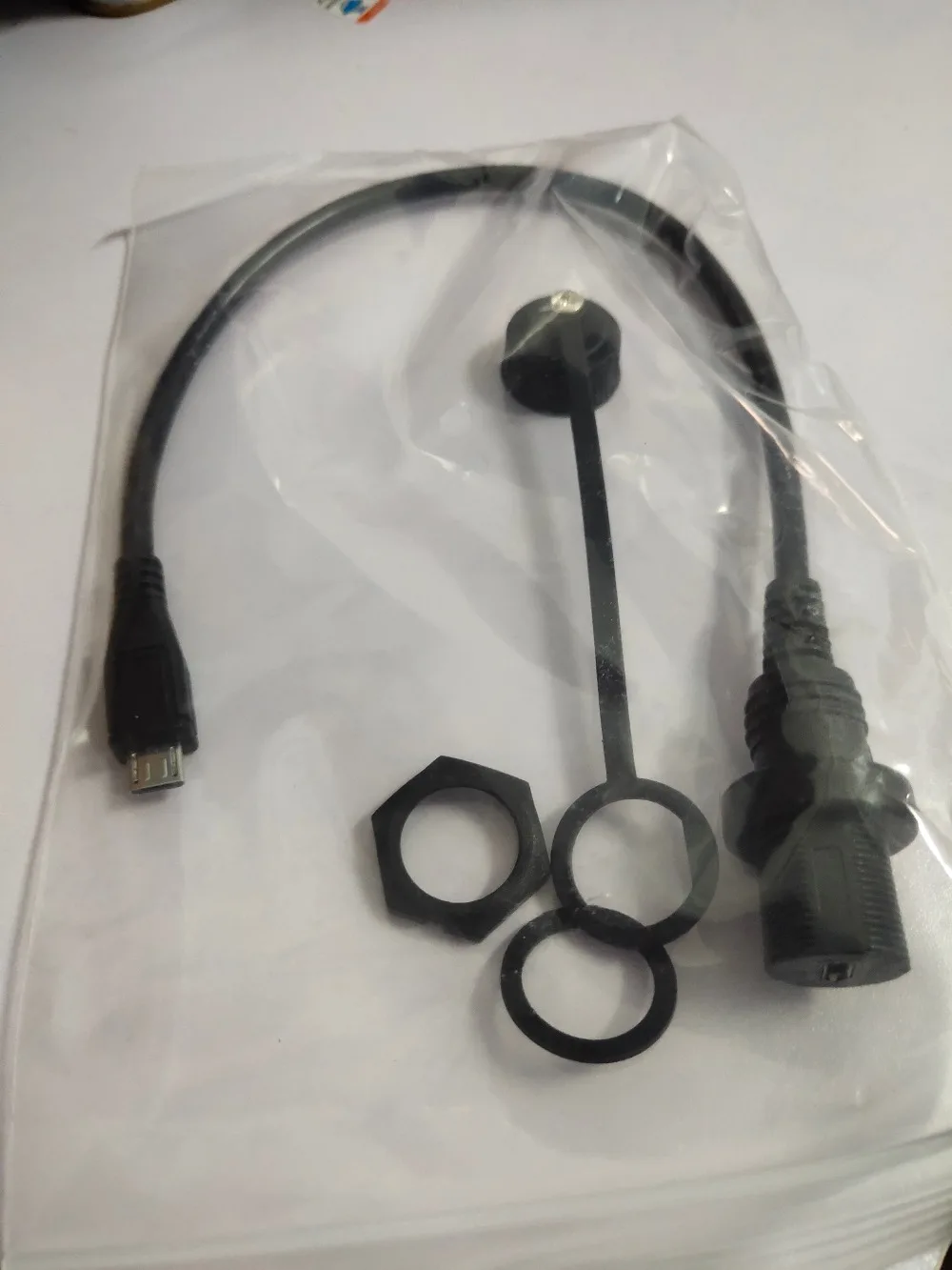 10 шт. x Micro USB 2,0 разъем для монтажа на панель IP67 водонепроницаемый кабель Micro-USB 5pin Мужской и Женский удлинитель