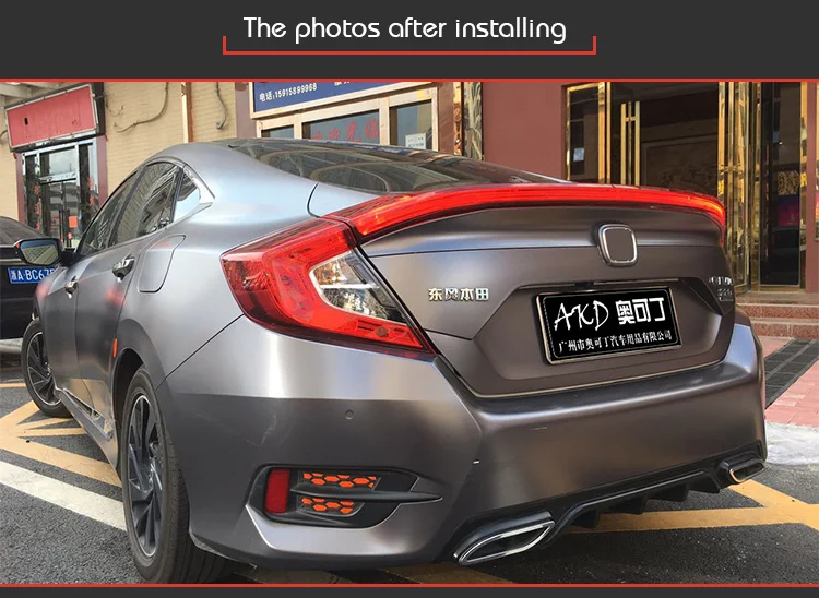 AKD автомобильный Стайлинг задний фонарь для Honda Civic задний светильник s Civic X светодиодный задний светильник светодиодный сигнальный светодиодный DRL Стоп задний фонарь аксессуары