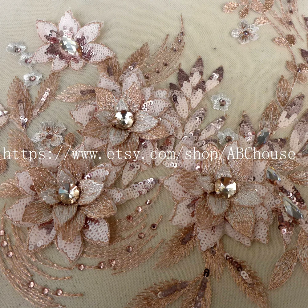 1 шт. Цветочная 3d аппликация для платья 45 х25 см|dress applique|large flower appliqueslarge applique |