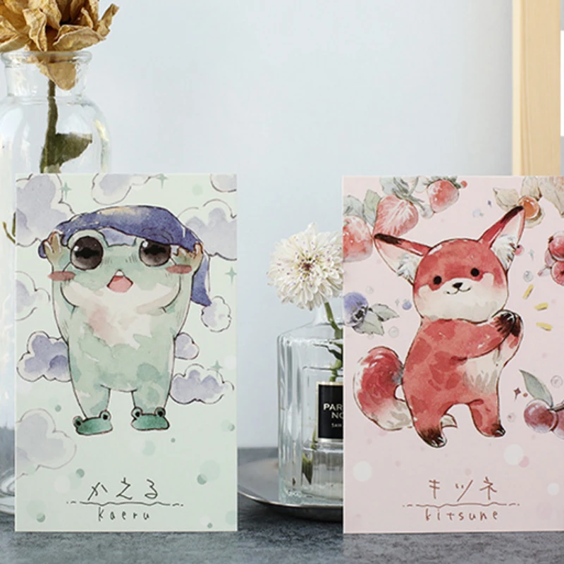 30 шт./лот Kawaii Маленькая открытка для двора розовые милые открытки с животными