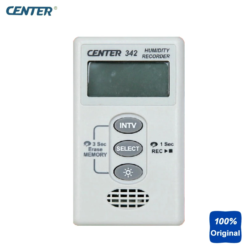 

Wall Mount PC Interface Humidity Temperature Dataloggers CENTER-342