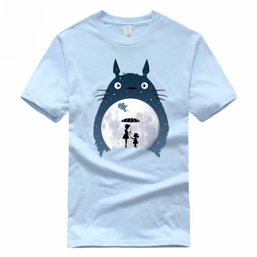 Blue A Hayao Miyazaki, Тоторо европейский размер хлопковая футболка Летняя Повседневная с круглым вырезом короткий рукав Футболка для мужчин и женщин GMT047 - Цвет: Blue A