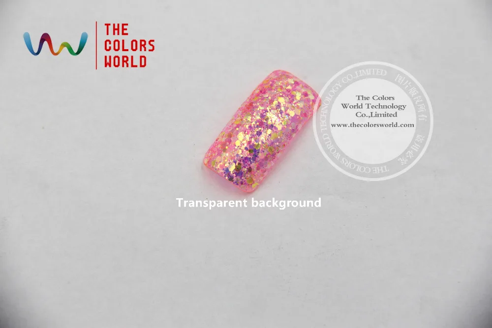 HR5104 312 микс переливчатая Радуга цвета и шестигранные формы блеск для дизайна