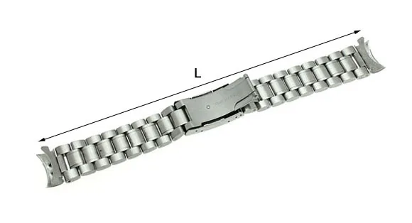 Популярный браслет из нержавеющей стали с загнутым концом 18 мм 20 22 24 мм|curved end|watch