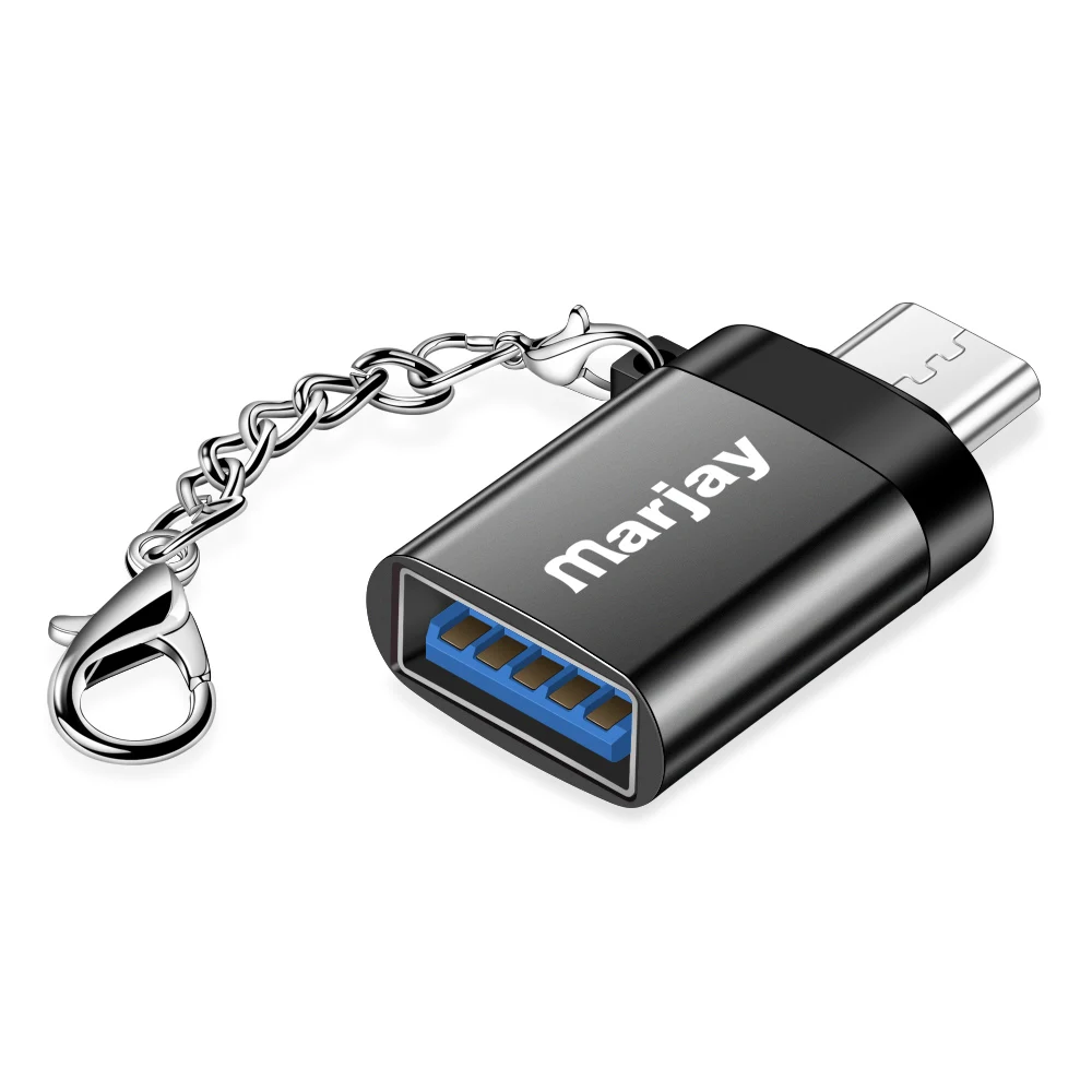 Marjay Micro USB OTG кабель адаптер для Xiaomi Redmi Note 5 Micro USB разъем для samsung S6 планшет Android USB 2,0 OTG адаптер - Цвет: Black