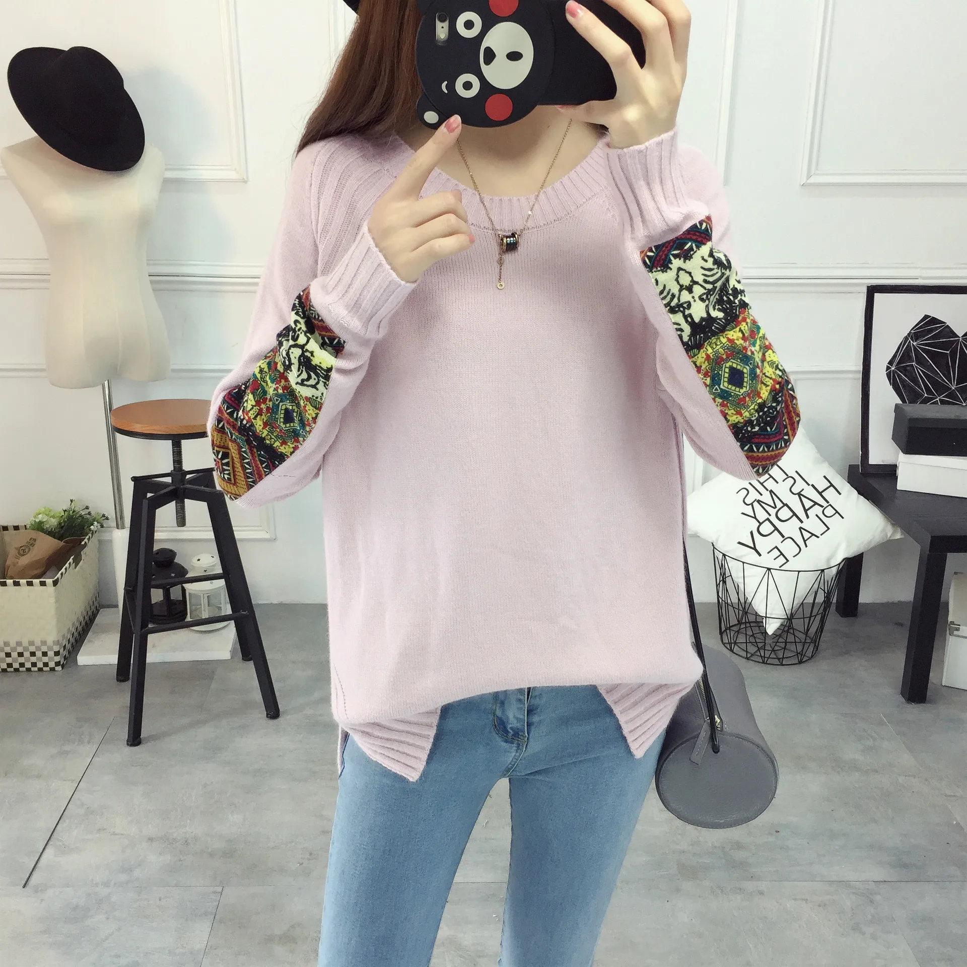 Autumn New Large Size S-3XL Loose Pullover Sweater Women All-match Sweaters Winter Coat Fashion Female Tops Shirt | Женская одежда