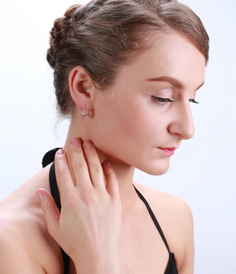 ORSA JEWELS, роскошные женские серьги-кольца, три цвета, AAA кубический циркон, Золотые серьги, модное ювелирное изделие, OME43
