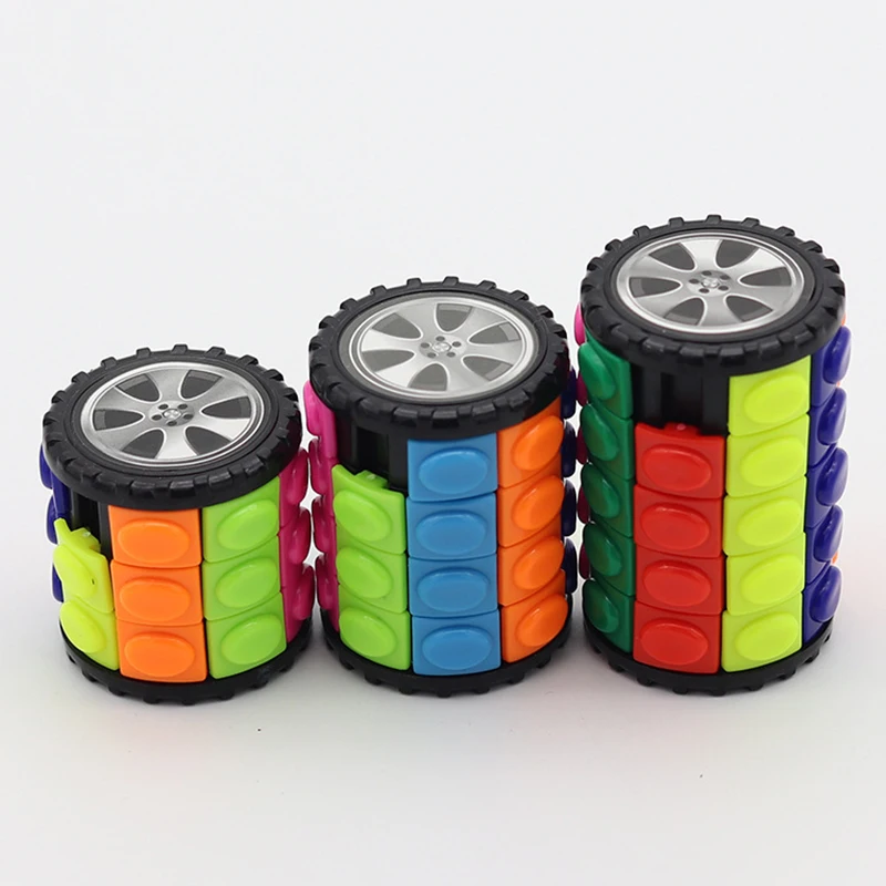 New 3D Rotate Slide Babylon Tower Stress Cube Puzzle Toy Kids Adult Color Cylinder Sliding Sensory Gift | Игрушки и хобби