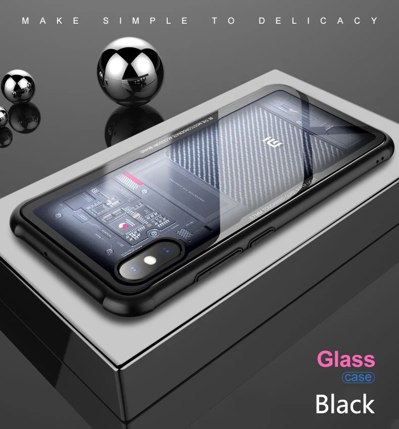 VIAERSON Tempered Glass Case For iphone 7 Exploration Cover 11 Clear Back Blackred Newest Design |