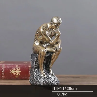 Золотой Художественная статуя Давида Аполлона мыслителя Анны Венеры богини римская мифология Афродита Статуэтка изделия из смолы украшение дома R1429 - Цвет: Золотой
