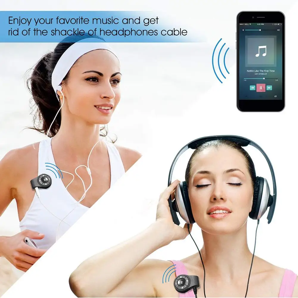 Мини Bluetooth приемник портативный беспроводной аудио адаптер Bluetooth 4,1 автомобильные комплекты 3,5 мм разъем Bluetooth передатчик с зажимом