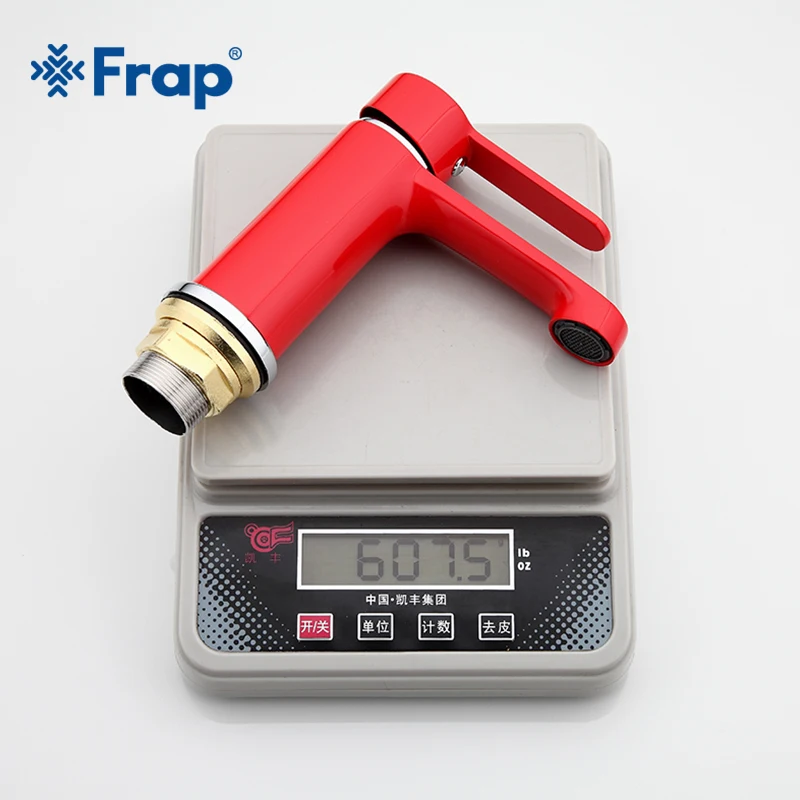 Новое поступление красный смеситель FRAP с распылителем для ванной комнаты