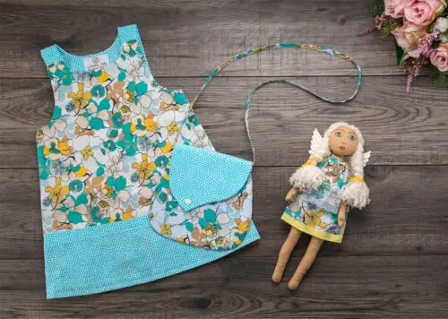 Baby Girls Dress with Bag 2019 Brand Kids Autumn Dresses for Clothing Floral Children Christmas Princess Vestidos | Детская одежда и