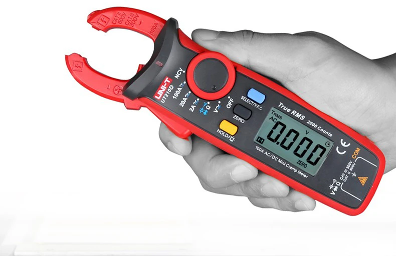 UNI-T UT210D Mini Digital Clamp Meter True RMS Resistance Capacitance Temperature Measure Auto Range AC/DC Voltage Multimeter