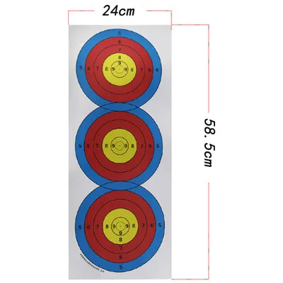 

5pcs Triple Target Paper Archery Bow Arrow Shooting Darts Competition Accessorie