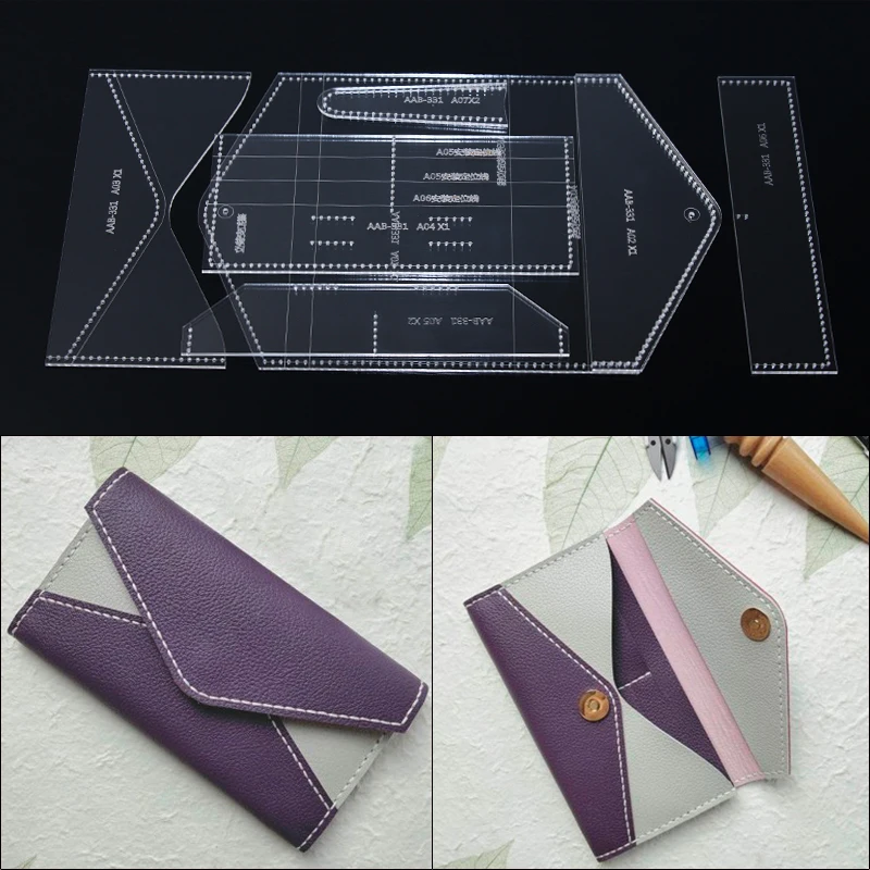 1 Набор сделай сам акриловые прозрачные шаблоны для множества карманов Длинный