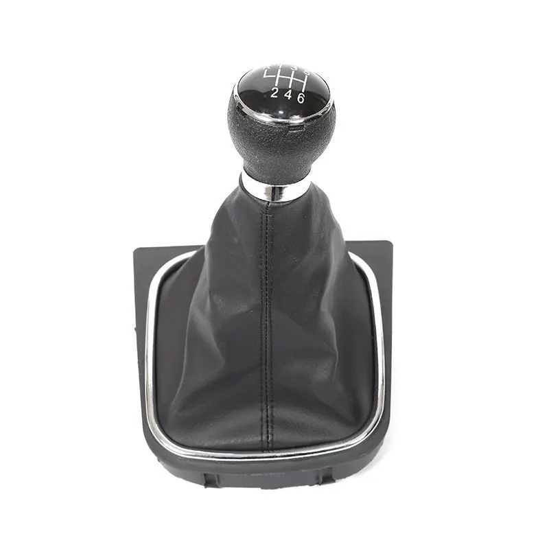 6 Speed black 5/6 Скорость рукоятка для рычага переключения передач наконечник кия гандбол воротник загрузки крышка чехол для Volkswagen VW Golf 6 MK6/Jetta(Фольксваген Джетта) MK5 Характеристическая вязкость полимера - Название цвета: 6 Speed black