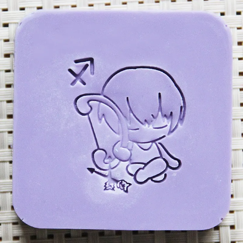 0217(4x4cm) Акриловая прижимка для мыла форма для выпечки голова натуральный ручной работы Мини DIY натуральные узоры органическое стекло - Цвет: 0217(4x4cm)