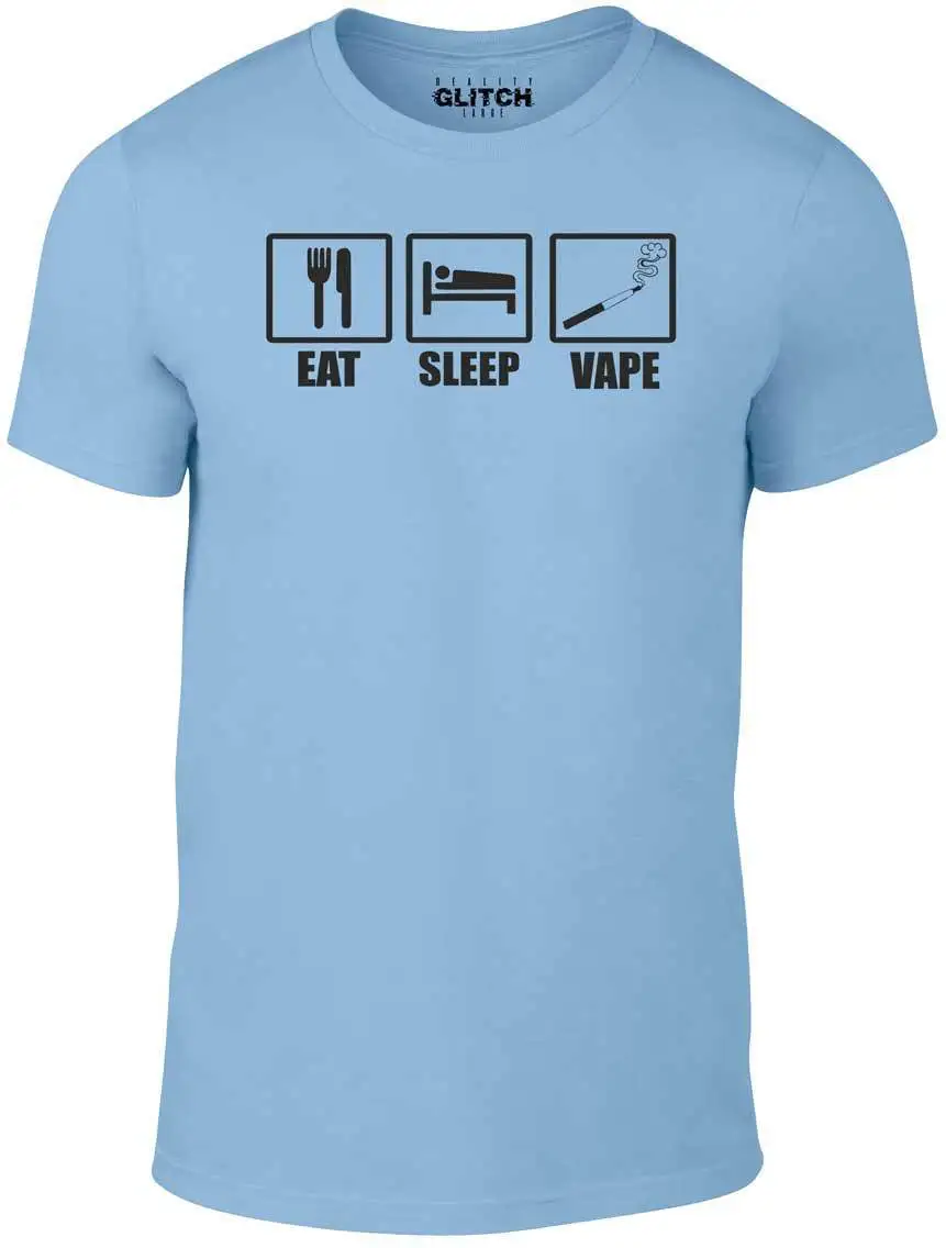 Men'S Eat Sleep Vape T-Shirt - Funny Gift Liquid Smoke Machine Flavour 2019 Newest Summer Men Clothing Baby | Мужская одежда