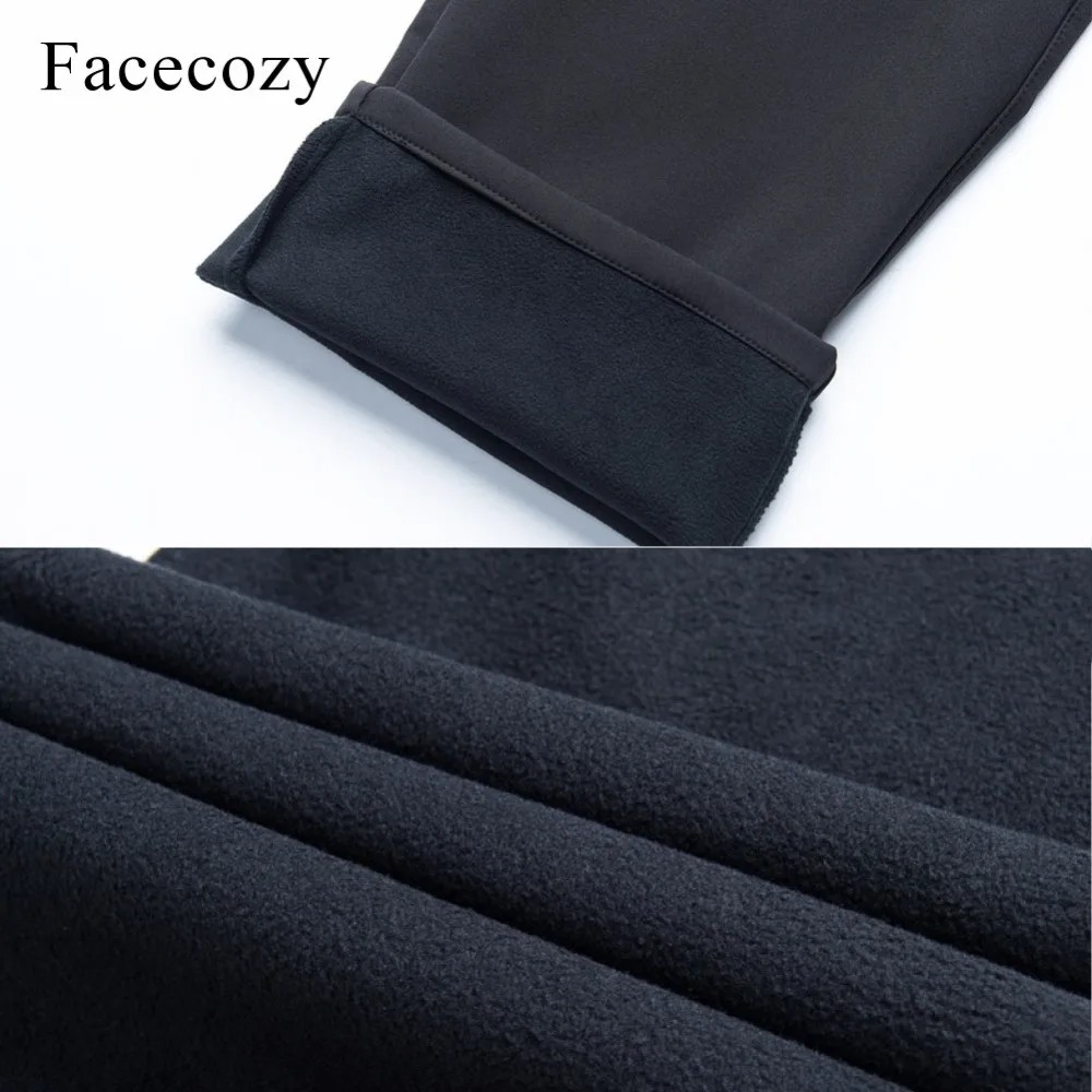 Facecozy, зимние мужские и женские флисовые походные брюки, внутренний флис, водонепроницаемые, плюс походные брюки, уличные ветрозащитные треккинговые брюки