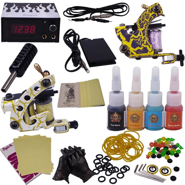 face painting kit permanent makeup machine kit tattoo professional tattoo kit china 2 guns