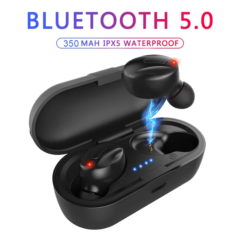 TWS 5,0, Bluetooth наушники, мини беспроводные наушники, спортивные, водонепроницаемые, свободные руки, спортивные, стерео наушники, игровая гарнитура с двойным микрофоном