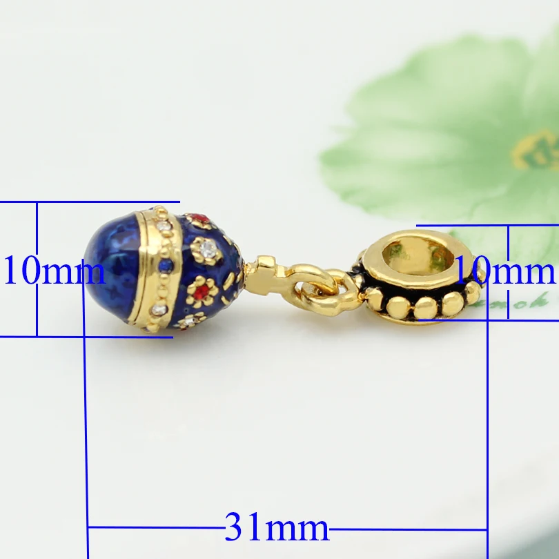 Новый продукт популярный Шарм ручная работа синяя эмаль пасхальное яйцо стиль