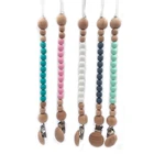 Прорезыватель для сосков из органического бука, жевательные силиконовые бусины, 5 шт.