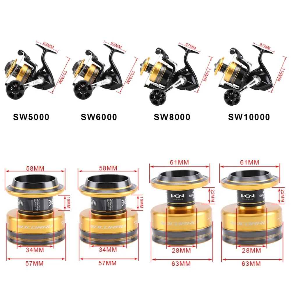 Shimano Оригинал SOCORRO SW 5000 10000 большая спиннинговая катушка для соленой воды 4 + 1BB 9: 1 X