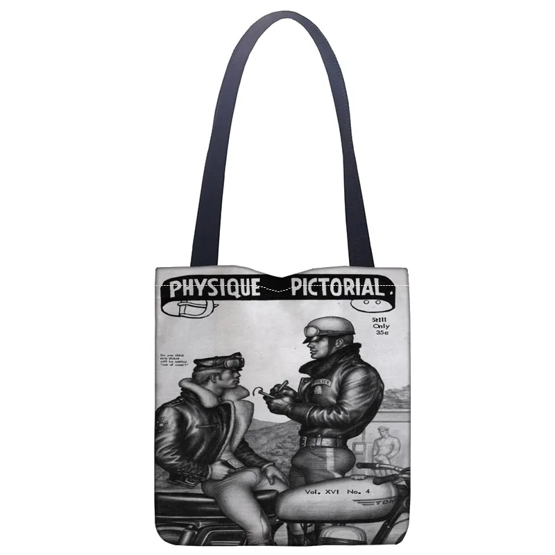 Сумка через плечо Tom of Finland холщовая с принтом логотипом на заказ | Багаж и сумки