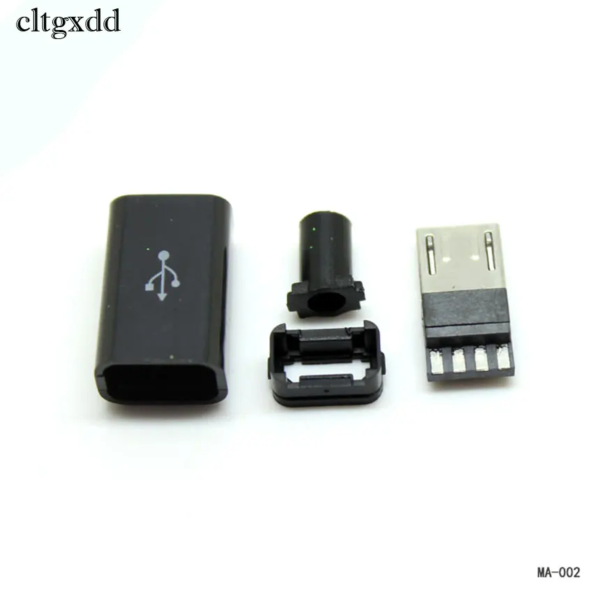 Cltgxdd 4 в 1 DIY Micro USB штекерные разъемы комплект крышек белый/черный | Мобильные
