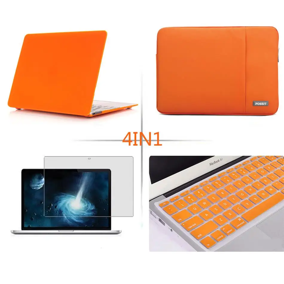 POSEIT 4в1 Матовый Жесткий чехол для ноутбука клавиатуры ЖК-дисплей Apple Macbook новый Air13
