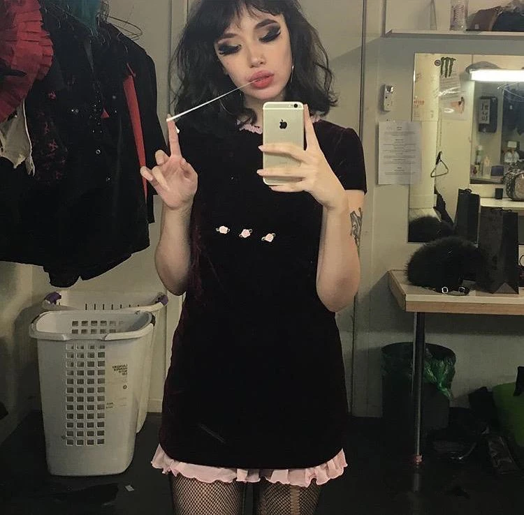 Robe femme ete ретро kawaii цветочное красное бархатное кружевное платье с коротким рукавом женское платье