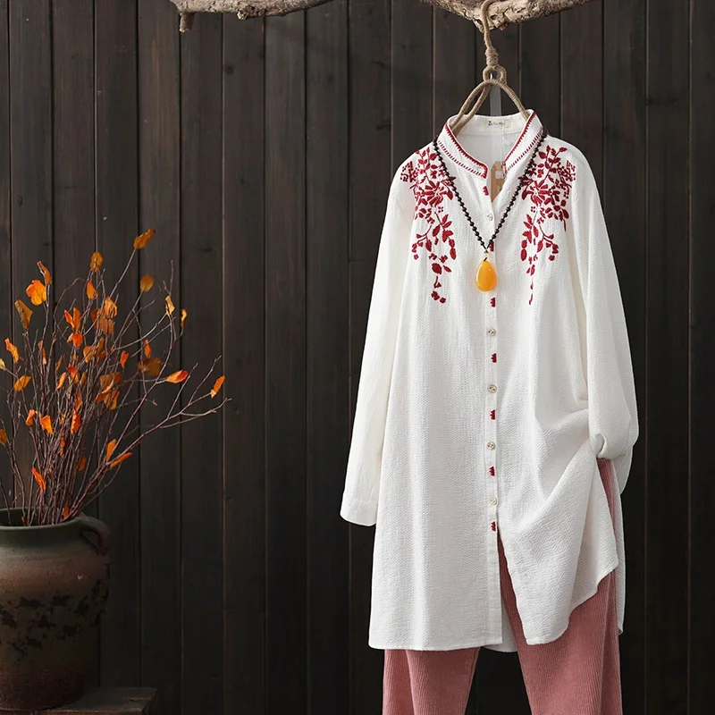 

Women tops summer 2019 Oriental blouse spring Chinese style shirt peasant womens tops and blouses Japanese streetwear AA4695
