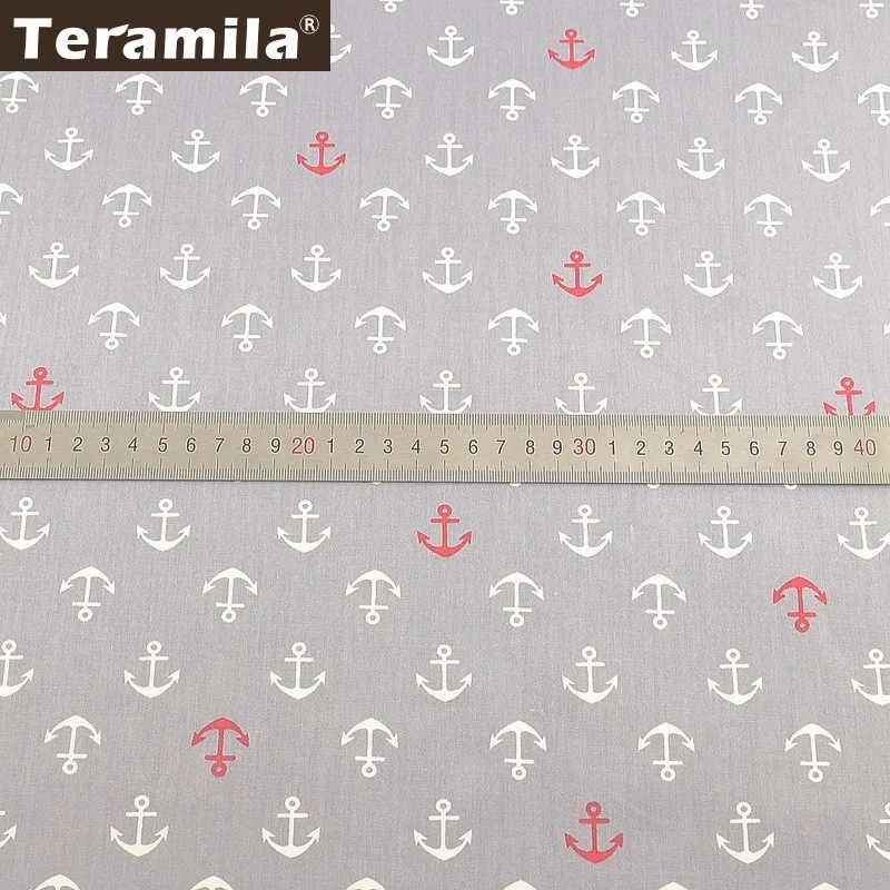 Teramila домашний узор с морским якорем, хлопок, ткань метр, Анкара, ткань Tissu, сделай сам, для одеяла, Лоскутное детское платье, подушка Telas