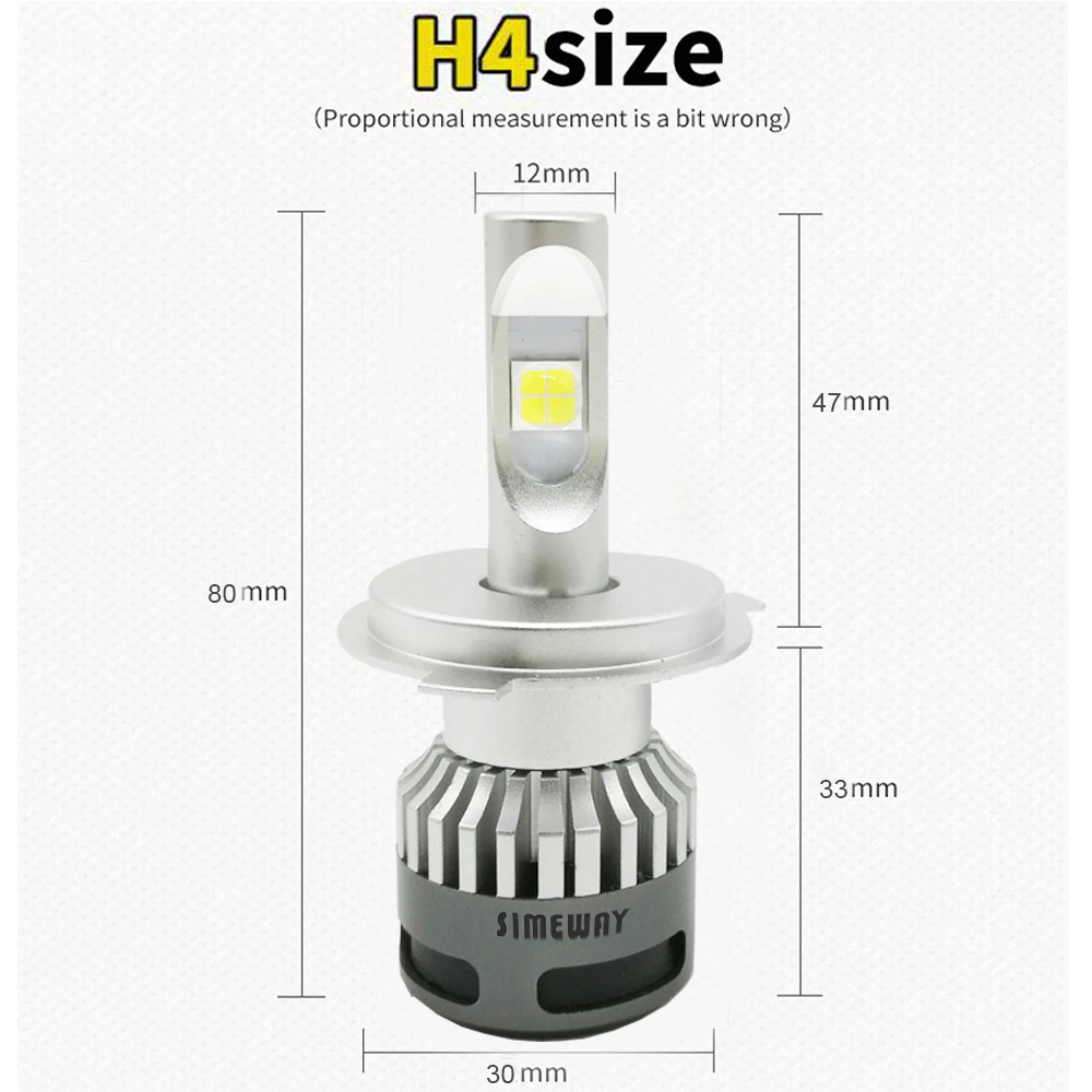 2 шт. автомобильные светодиодсветодиодный лампы H4 H7 H11 9005 HB3 9006 H13 9004 9007 H1 H8 D2S D2H XHP70