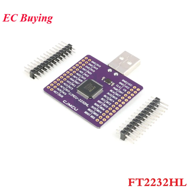 FT2232HL USB в UART двухканальный модуль FIFO SPI I2C JTAG RS232|Интегральные схемы| |