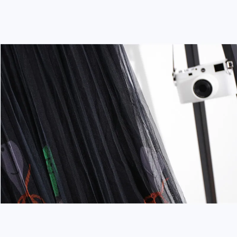 Женская плиссированная юбка JUJULAND длинная трапециевидной формы с высокой талией