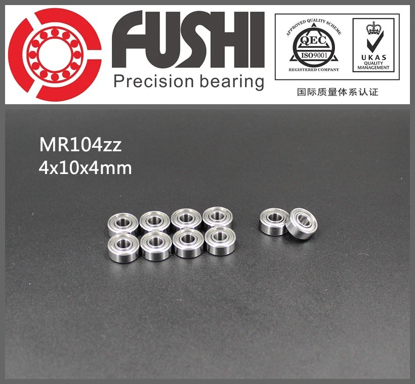 MR104ZZ подшипник ABEC-1(10 шт.) 4*10*4 мм миниатюрный MR104 zz, шариковые подшипники L-1040 X2ZZ MR104Z